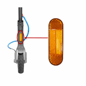 Reflector de advertencia nocturna para patinete eléctrico Xiaomi Mi 1S Pro Pro2 , tubo reflectante delantero de seguridad ABS